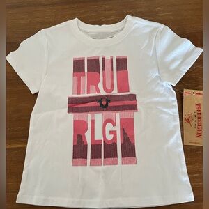 True Religion Glitter Logo Tee NWT